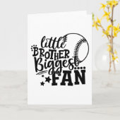 Little Brother Größter Fan Baseball Karte (Gelbe Blume)