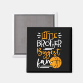 Little Brother Größter Fan Bysketbyll Magnet (Vorderseite/Rückseite)