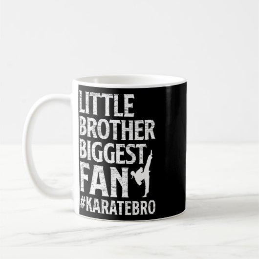 Little Brother Größter Fan Karate Bro Proud Kaffeetasse (Links)
