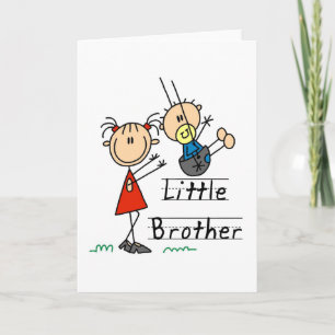 Little Brother mit Big Sister Tshirts Karte