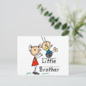 Little Brother mit Big Sister Tshirts Postkarte (Stehend Vorderseite)
