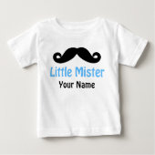 Little Brother Mustache Personalisierter T - Shirt (Vorderseite)