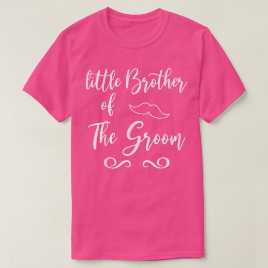 Little Brother of Groom & Bride Wedding Matching T-Shirt (Design vorne)