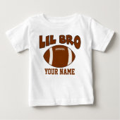 Little Brother Personalisiert Football Baby T-shirt (Vorderseite)