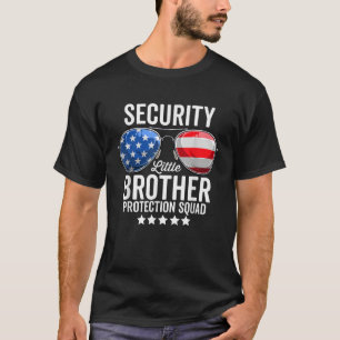 Little Brother Protection Squad Funny Big Brother T-Shirt