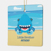 Little Brother Shark on Beach Ornament (Links)