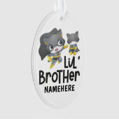 Little Brother Superhero Cat Custom Ornament (Vorderseite)