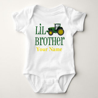 Little Brother Tractor Personalisiert Baby Strampler