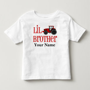 Little Brother Tractor Personalisierter T - Shirt