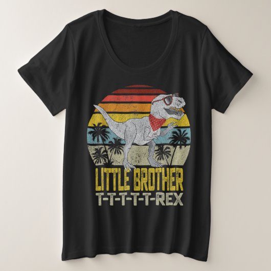 Little BrotherSaurus T-Rex Dinosaur Fathers Day Xm Große Größe T-Shirt (Design vorne)