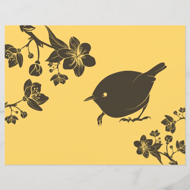 Little Brown Bird Journal Scrapbook Paper (Vorderseite)