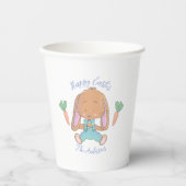 Little Brown Bunny Watercolor Osterpapier Cup Pappbecher (Vorderseite)
