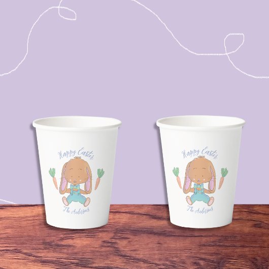 Little Brown Bunny Watercolor Osterpapier Cup Pappbecher