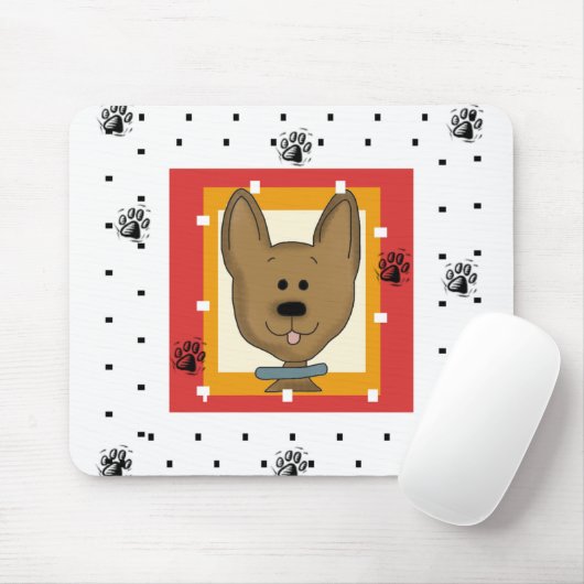 Little Brown Doggie Mousepad (Mit Mouse)