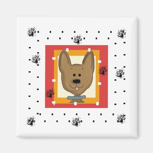 Little Brown Doggie Tshirts and Gifts Magnet (Vorne)