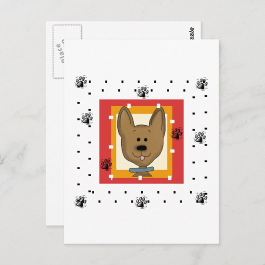 Little Brown Doggie Tshirts und Geschenke Postkarte (Vorne/Hinten)