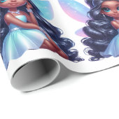 Little Brown Fairy Wrapping Paper Geschenkpapier (Rolleneckpunkt)