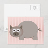 Little Brown Pig Postkarte (Vorne/Hinten)