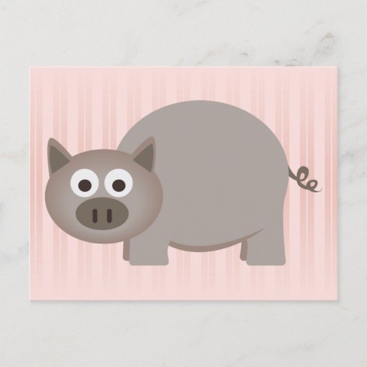 Little Brown Pig Postkarte (Vorderseite)