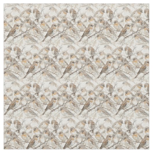 Little Brown Sparrow Bird Collage Stoff (Nahaufnahme)