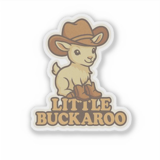Little Buckaroo - Kid Goat Sticker (Vorderseite)
