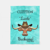 Little Buckaroo, Longhorn Steer Fleece Blanket (Vorderseite)