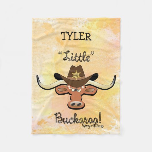 Little Buckaroo, Longhorn Steer Fleece Blanket (Vorderseite)
