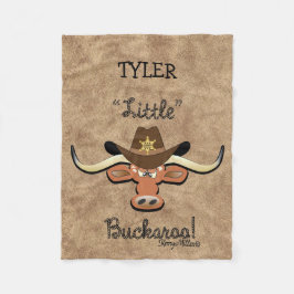 Little Buckaroo, Longhorn Steer Fleece Blanket
