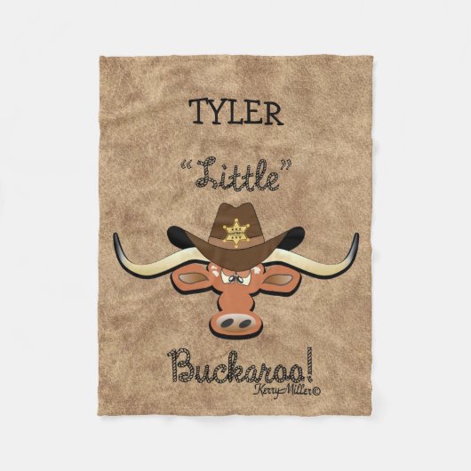 Little Buckaroo, Longhorn Steer Fleece Blanket (Vorderseite)