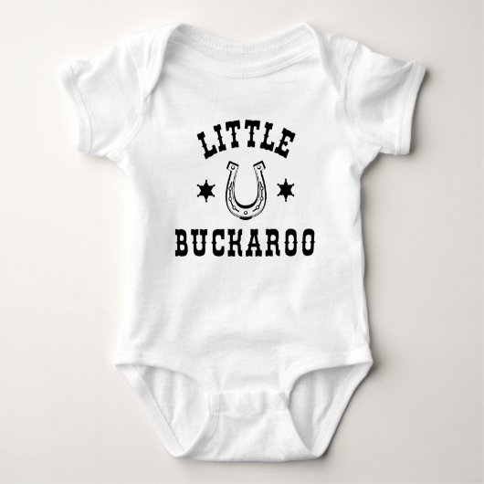 Little Buckaroo Western Themed Cowboy Rodeo Baby Strampler (Vorderseite)