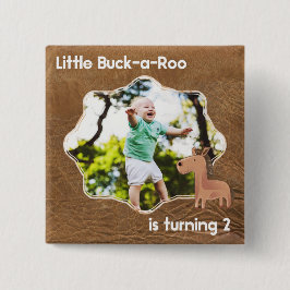 Little Buckaroo Zweites Geburtstagsbild Button
