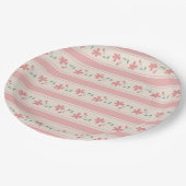 Little Bud Floral Hand Lettering Baby Shower Sign Pappteller (Schrägansicht)