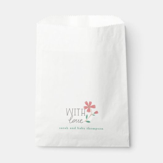 Little Bud Floral Hand Lettering Geschenktütchen (Vorderseite)