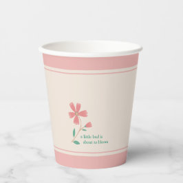 Little Bud Floral Hand Lettering Pappbecher