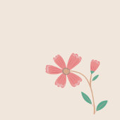 Little Bud Floral Hand Letting Serviette