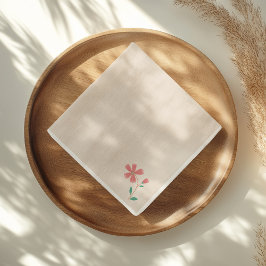 Little Bud Floral Hand Letting Serviette