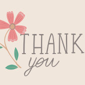 Little Bud Floral Hand Schreiben Vielen Dank Dankeskarte