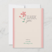 Little Bud Floral Hand Schreiben Vielen Dank Dankeskarte (Vorderseite)
