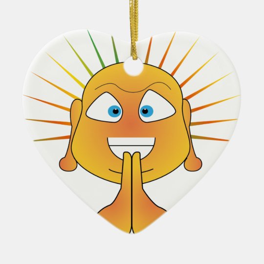 little buddha keramik Herz-Ornament