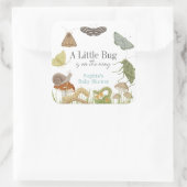 Little Bug Insects Mushroom Boy Baby Shower Quadratischer Aufkleber (Tasche)