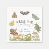 Little Bug Insects Mushroom Boy Baby Shower Serviette (Vorderseite)