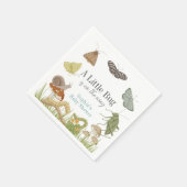Little Bug Insects Mushroom Boy Baby Shower Serviette (Ecke)
