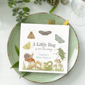 Little Bug Insects Mushroom Boy Baby Shower Serviette