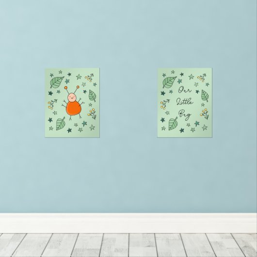 Little Bug Prints Bilderwand Sets (Holzboden)