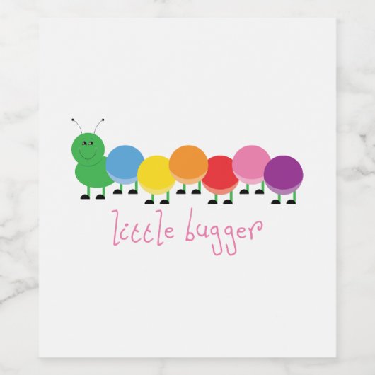 Little Bugger Raupe Weinetikett (Einzelnes Label)
