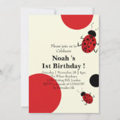 Little Bug's 1. Geburtstags-Party Einladung (Rückseite)