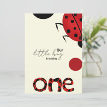 Little Bug's 1. Geburtstags-Party Einladung