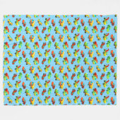 Little Builder Bunte Autos & Baustellen-LKWs Fleecedecke (Vorderseite (Horizontal))