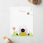 Little Bumble Bee 4x5 Wohnung Vielen Dank Mitteilungskarte (Vorderseite/Rückseite Beispiel)