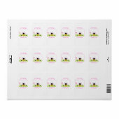 Little Bumble Bee Hershey Mini Wrapper Template Adressaufkleber (Vorne)